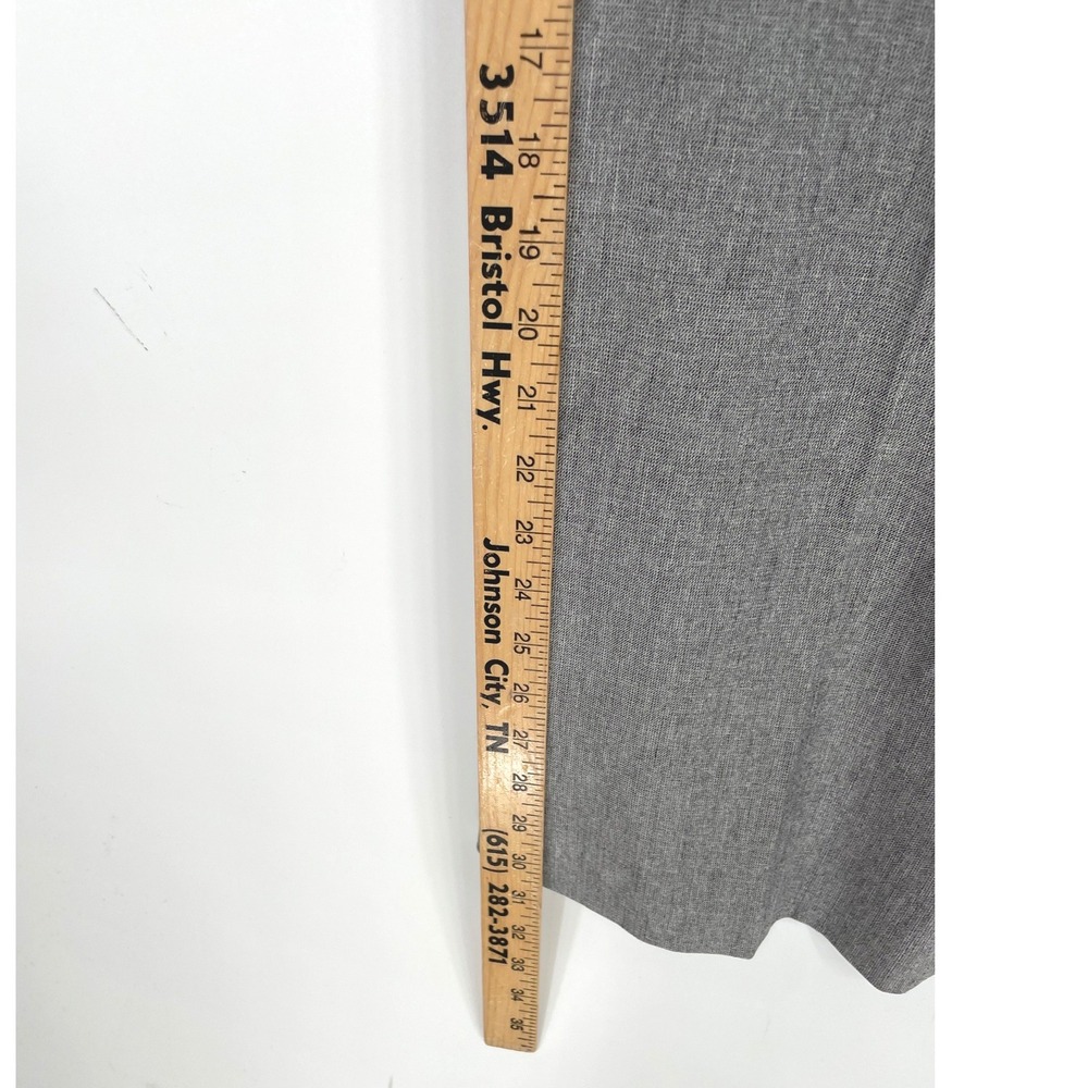 Kasper Womens Pants 12 Dress Grey Straight Leg Professional Flat Front - Picture 4 of 12
